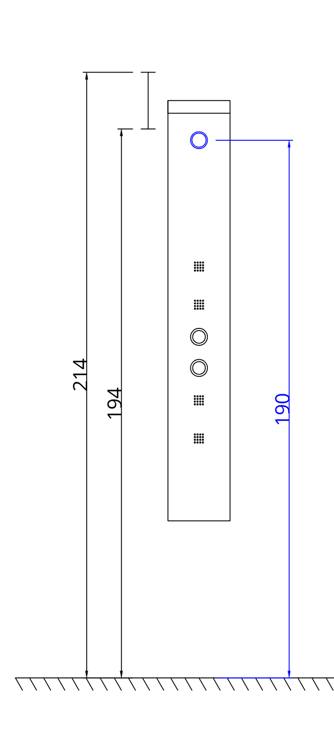 desenho técnico altura mínima produto